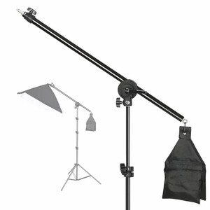 Có thể điều chỉnh 1.4m nhôm hộp mềm đứng 50x70cm đầu duy nhất ánh sáng <span class=keywords><strong>Kit</strong></span> cho hình ảnh video trên không bùng nổ cánh tay với hộp mềm - Product Image 1