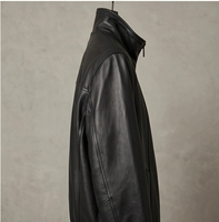 Veste en cuir d'agneau de haute qualité pour femmes, col montant, fermeture éclair, pour le bureau et les occasions décontractées en plein air