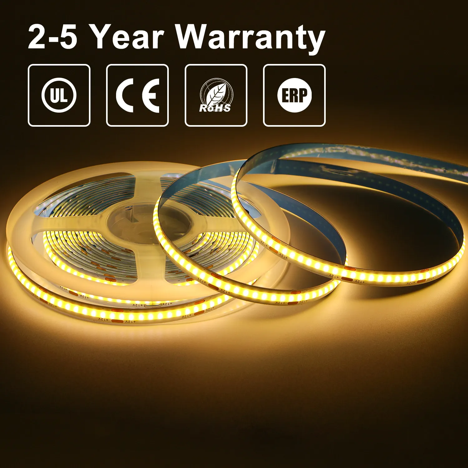 12/24V LED COB Strip Lamp Kit 252 And 308 LEDs 8mm 10mm COB Strip LIght Set For Living Room