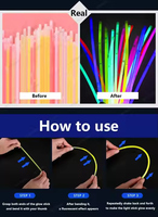 Lot de 100 Nouveaux Bracelets Lumineux LED Nite Glow en Gros pour Fêtes, Mariages, Événements, Décoration et Poisson d'avril