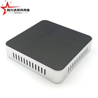 Boîtier de protection en alliage d'aluminium pour mini-PC, châssis fin à coins arrondis pour ordinateur de contrôle industriel NUC sans ventilateur