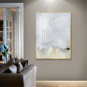 Pintura abstrata de cristal de ouro, pintura minimalista em parede, imagens de arte para sala, quarto, aisle