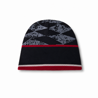 Bonnet en tricot acrylique rayé personnalisé avec logo jacquard pour homme, idéal pour l'automne et l'hiver, léger et parfait pour l'extérieur – Vente en gros directe usine