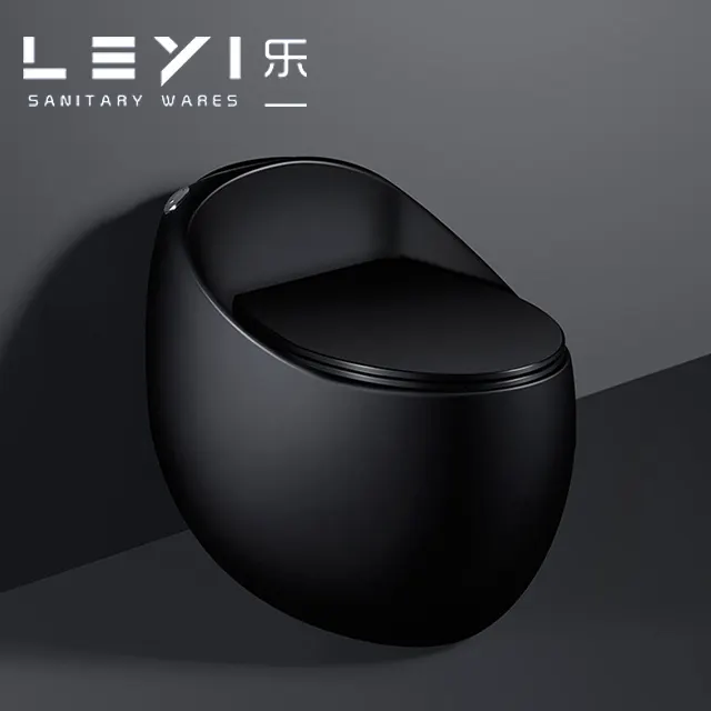 Chinois en céramique salle de bain sanitaire toilette siphonique une pièce toilette vente de luxe OEM noir mat eau placard toilette