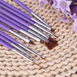 Kit de 19 pinceaux pour nail art – Outils de manucure pour gel, peinture, sculpture, fleurs en cristal, dessin de lignes, dépoussiérage, estompage, pointillage et liner - Product Image 4