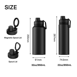 Botella de Agua Térmica de Acero Inoxidable de Doble Pared con Logotipo Personalizado de 24oz 32oz - Product Image 5