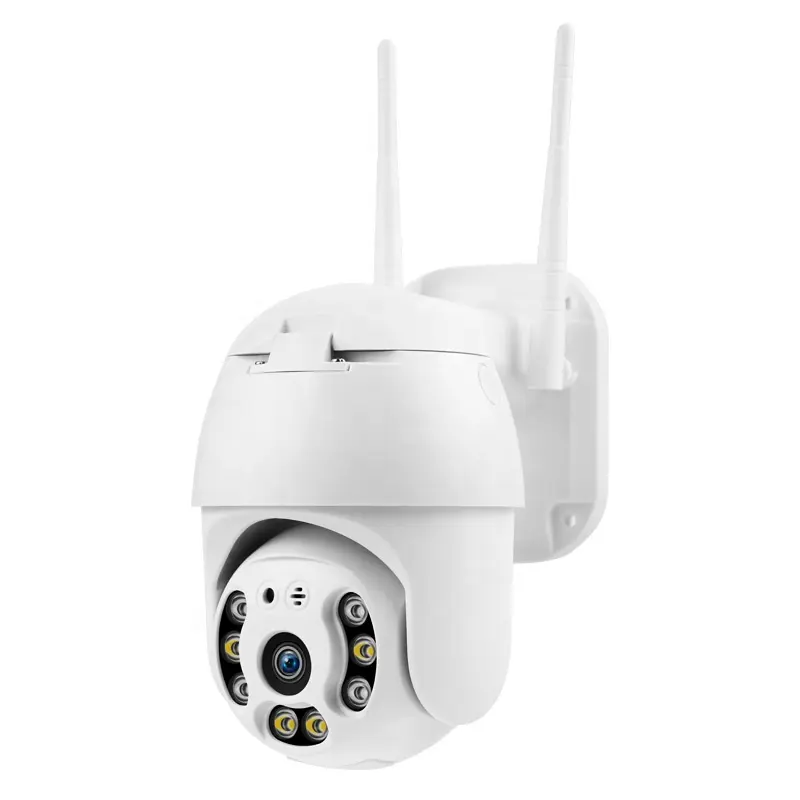 Caméra de Surveillance dôme extérieure PTZ IP WiFi HD 1080P, dispositif de sécurité domestique sans fil, avec Zoom x4, vision couleur nocturne