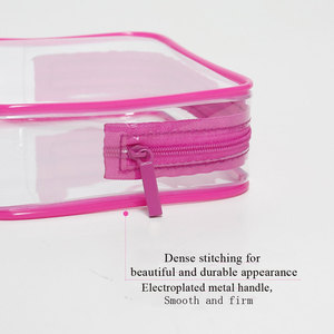 Nouveau Portable grande capacité étanche Transparent maquillage sacs de lavage <span class=keywords><strong>sac</strong></span> de rangement de voyage PVC clair <span class=keywords><strong>sac</strong></span> cosmétique avec fermeture éclair - Product Image 6