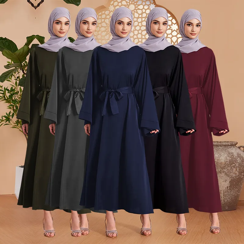 Cổ Simaple Abaya Phụ Nữ Hồi Giáo Ăn Mặc Nhà Máy Giá Rẻ Giá Hồi Giáo Ăn Mặc Cho Eid Ramadan