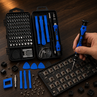 Kit de tournevis de précision en acier 122-en-1 avec 101 embouts magnétiques pour téléphone portable, smartphone, tablette et PC