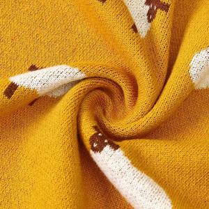 Manta <span class=keywords><strong>de</strong></span> punto 100% algodón, diseño <span class=keywords><strong>de</strong></span> hojas secas, anti-bolitas, antiácaros, ligera, para sofá, para todas las estaciones - Product Image 6