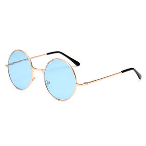 Lunettes de soleil rondes pour hommes, bon marché, verres colorés et rétro personnalisés, accessoire d'océan, - Product Image 3