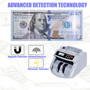 Máquina Contadora <span class=keywords><strong>de</strong></span> Billetes con Pantalla LCD, Detector <span class=keywords><strong>de</strong></span> Rayos UV, Infrarrojos y Magnéticos para <span class=keywords><strong>USD</strong></span> y <span class=keywords><strong>EURO</strong></span>, Modelo H-2200, en Oferta - Product Image 5