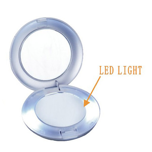 Espejo redondo pequeño con luz led, accesorios de maquillaje, portátil - Product Image 1