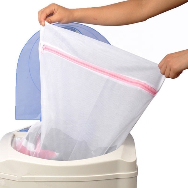 Factory Price Clothes Mesh Washing Bag 3 Sizes Machine Laundry Bra Aid Lingerie Net Wash Pouch Factory Basket Zippered Bag