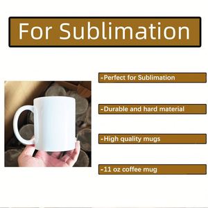 Mug à café personnalisé blanc de 11 oz, article promotionnel, mug en céramique de 11 oz imprimé par sublimation, blancs - Product Image 5