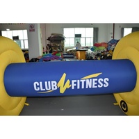 Ensemble haltères et pilier gonflables géants KeepFuns, décoration gonflable personnalisée pour la promotion d'événements sportifs avec souffleur