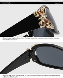 Luxe Y 2K Zonnebril Voor Kinderen Gepolariseerde <span class=keywords><strong>3d</strong></span> Vlinder Luipaard Print Ovale Uv400 Zonnebril Dames Mode Brillen Gafas De Sol - Product Image 5