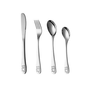 Cross-border 304 Stainless Steel Cartoon Bear Knife, Fork and Spoon <b>Set</b>, Creative Four-Piece <b>Set</b> for <b>Children</b>, Kindergarten and - Product Image 4