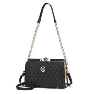 <span class=keywords><strong>2026</strong></span>女式多功能防水化妆品斜挎包链条包外贸钢夹小手提包 - Product Image 5