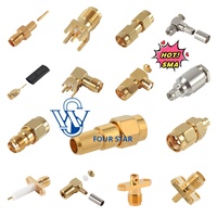 Connecteur coaxial RF femelle avec contact en cuivre, indice de protection IP67, pour montage sur circuit imprimé, 50 ohms, 12,4 GHz, pour instruments de mesure et de test