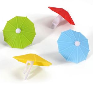Marcadores de Copas de Vino de Silicona con Forma de Paraguas Creativos, Etiquetas Reutilizables para Identificar Bebidas en Bares, Fiestas, Cócteles y Copas de Champán - Product Image 1
