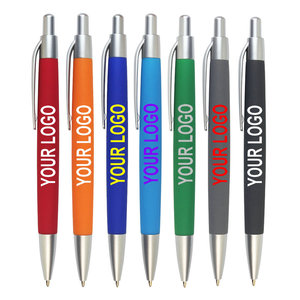 Bolígrafo de goma suave y esmerilada para pintar, bolígrafo con logotipo personalizado de hotel, bolígrafo simple con logotipo de hotel, Económico - Product Image 2