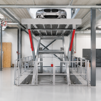 Plateforme élévatrice de voiture à ciseaux double couche, élévateur hydraulique fixe pour garage, espace de stationnement domestique dissimulé