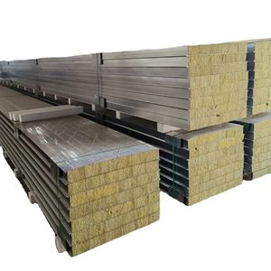 Panneaux muraux décoratifs ignifuges en métal pour toit Panneau mural acoustique en laine de <span class=keywords><strong>roche</strong></span> de calcium pour toit d'entrepôt et panneaux sandwich - Product Image 1