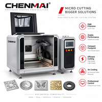 Découpeuse laser à fibre mini Chenmai 800W 4040 400*400mm, machine CNC de bureau pour acier inoxydable, aluminium, laiton