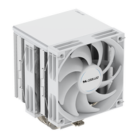 COOLLEO A60T WH Radiateur PC à double tour et 6 caloducs, Refroidisseur d'air CPU pour LGA115X/1200/1700/1851AMD, Refroidissement profond pour jeux informatiques