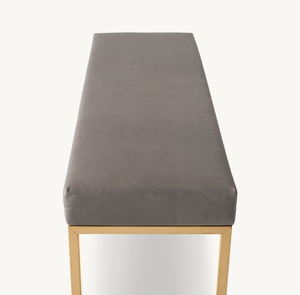 Sassanid OEM Ensemble de chambre à coucher design italien contemporain Banc en cuir glamour Loren - Product Image 3