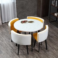 Modernes Design Günstige Restaurant-Möbelgarnitur MDF-Plattentisch Metallrahmen-Stuhl für Hotel Fitness-Studio Gastronomie