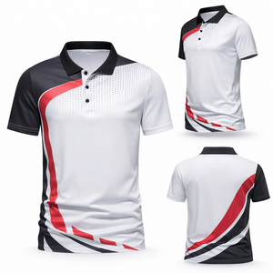 เสื้อโปโลน้ำหนักเบา ระบายเหงื่อได้ดี สำหรับเล่นกีฬา พิมพ์ลายลำลอง เสื้อกอล์ฟ เสื้อโปโลผู้ชายสำหรับเล่นกีฬา  รับสกรีนโลโก้ - Product Image 4