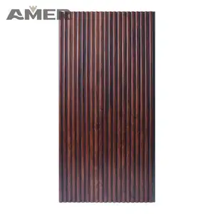 Amer 30cm Breite Kunststoff falsche MDF-Platte Malaysia Outdoor Öko Holz Kunststoff Verbund Wand platte Panel WPC mit PVC-Materialien