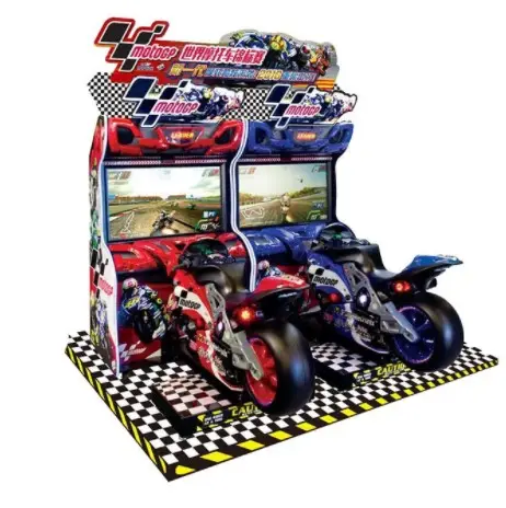 Simulateur de moto Gp à pièces de monnaie, moteur d'arcade, voiture de course, Machine de jeu vidéo, Machine de vidéo de divertissement pour Center de jeu