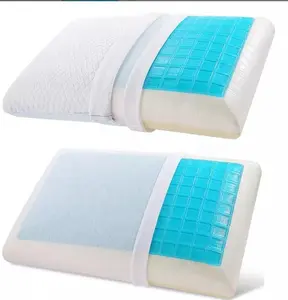 Oreiller orthopédique en gel de refroidissement en mousse à mémoire de forme, oreiller de sommeil en gel à mémoire de forme, offre spéciale