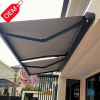Bras cassette complet extérieur étanche automatique motorisé auvent rétractable garages auvents carports abri voiture pliable et pliable