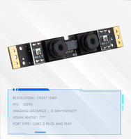 定制高分辨率 2MP 1080P 30fps 数字变焦 USB 电脑摄像头模块，适用于门禁系统