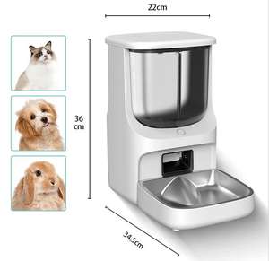 Автоматическая кормушка для животных с двумя контейнерами для зерна, большой емкостью 5 л, версия с Wi-Fi, с дистанционным управлением по времени и количеству - Product Image 4