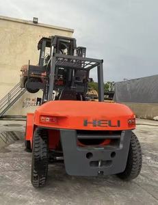 Chariot télescopique diesel tout-terrain Heli TCM d'occasion, chariot élévateur à fourche de 8 tonnes, transpalette, gerbeur pour la vente au détail - Product Image 1