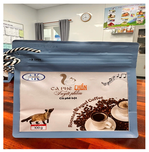 Café vietnamien haricot entier belette Robusta biologique 100% emballé en vrac gras aromatique riche saveur vert brut traité - Product Image 5