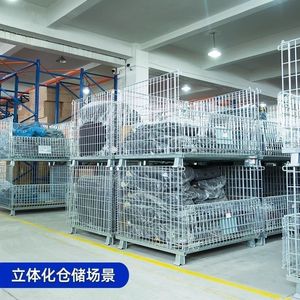 Hochwertiger Drahtgitter-Palettenbehälter für Lager und Logistik, Stapelbarer Drahtgitter-Transportbehälter für Leichtlasten - Product Image 5