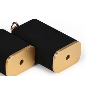 Soporte de exhibición de joyería de madera de ante, lujoso, dorado, para tienda minorista - Product Image 3