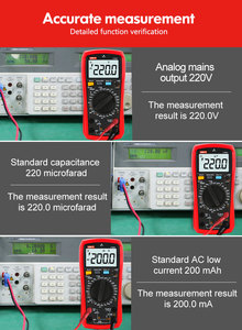Multímetro <span class=keywords><strong>Digital</strong></span> UNI-T UT890C AC DC 20A 1000V 6000 Conteo RMS con Pantalla LCD para Voltaje, Corriente y Resistencia - Product Image 4