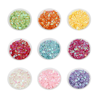 Coudre sur des paillettes d'irisation lâches de PVC de forme ronde 6mm Paillette de paillettes incurvée colorée pour la décoration de vêtement