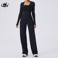 Vente en gros de combinaison réversible avec logo personnalisé combinaison de yoga licou détachable tenue de chemisier en maille respirante à la mode