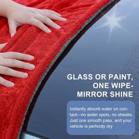 Serviette de nettoyage de voiture en microfibre professionnelle, ultra absorbante, sans rayures, séchage rapide, double face torsadée, rouge, 60x90, serviette en microfibre