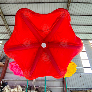 Lámpara Inflable con Forma de Flor de Trompeta, con Luces de Inducción Corporal, para Decoración Comercial en Exteriores - Product Image 6