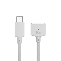 Cable Magnético 3 en 1 USB-C Tipo C PD140w Compatible con Mag3, Cable de Carga para Portátiles Mac de 14 y 16 Pulgadas - 6.6 pies
